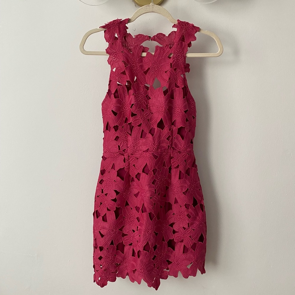 Hot Pink Eyelet Summer dress